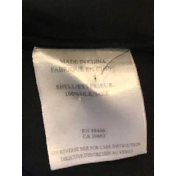 Theory Black Silk Long Sleeve Blouse M Luxury Professional - Picture 9 of 10